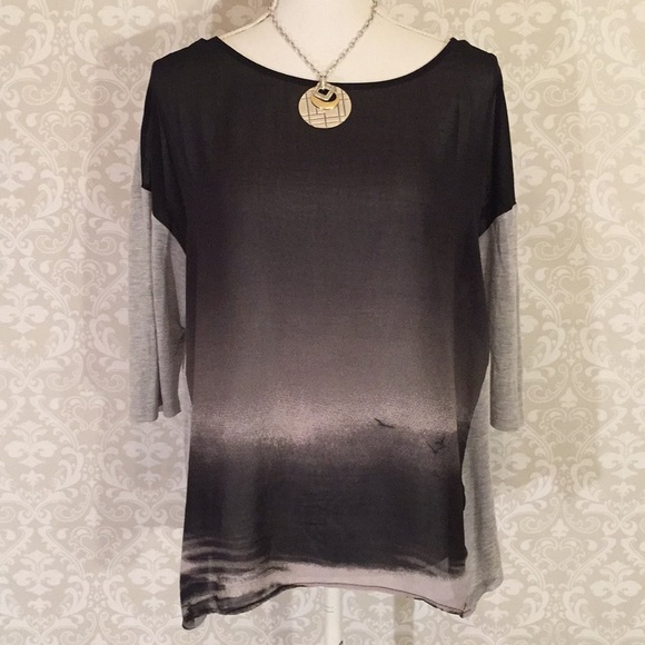 Kut from the Kloth Tops - Kut from the Kloth Sheer T-shirt w/ 3/4 Sleeve